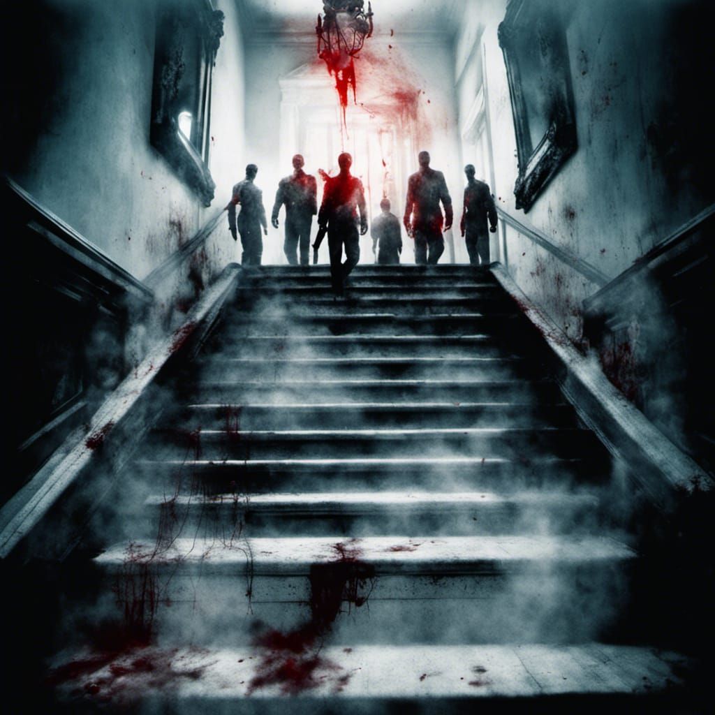 Terrifying Zombie Horde in Haunted Mansion