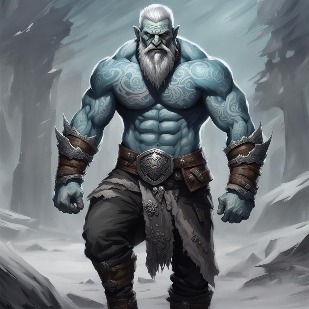 Nordic Fantasy Orc with Tattoos