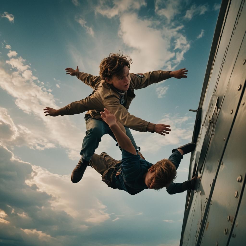 Boy Falls From Airplane, Man Saves Him