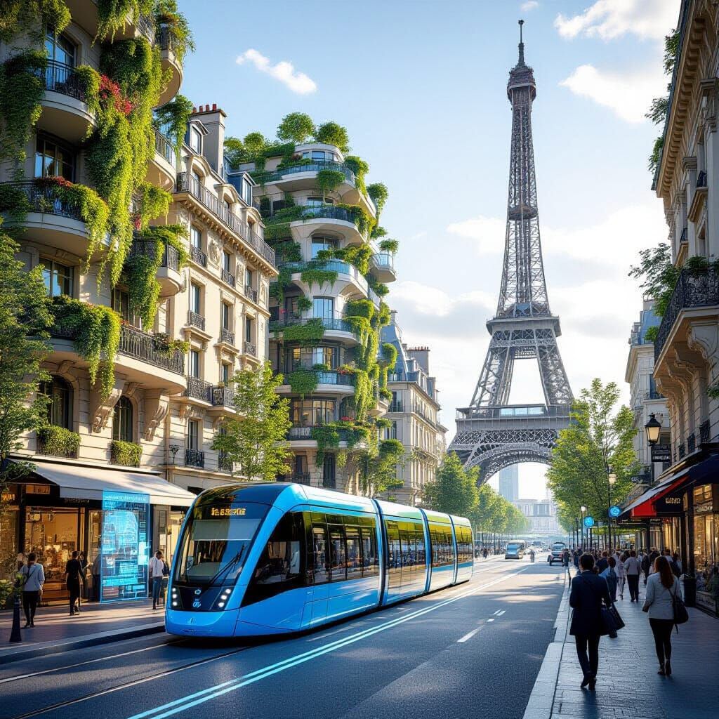 Futuristic Paris Blends Organic Architecture and Greenery