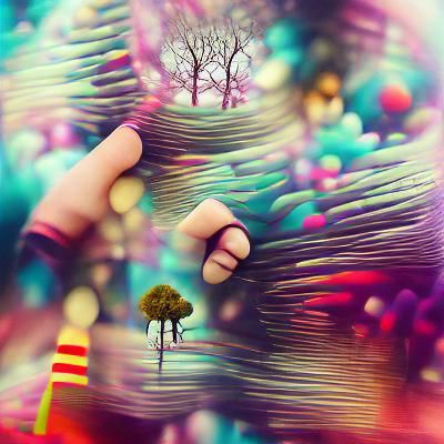 Magical Trees in Psychedelic Surrealism