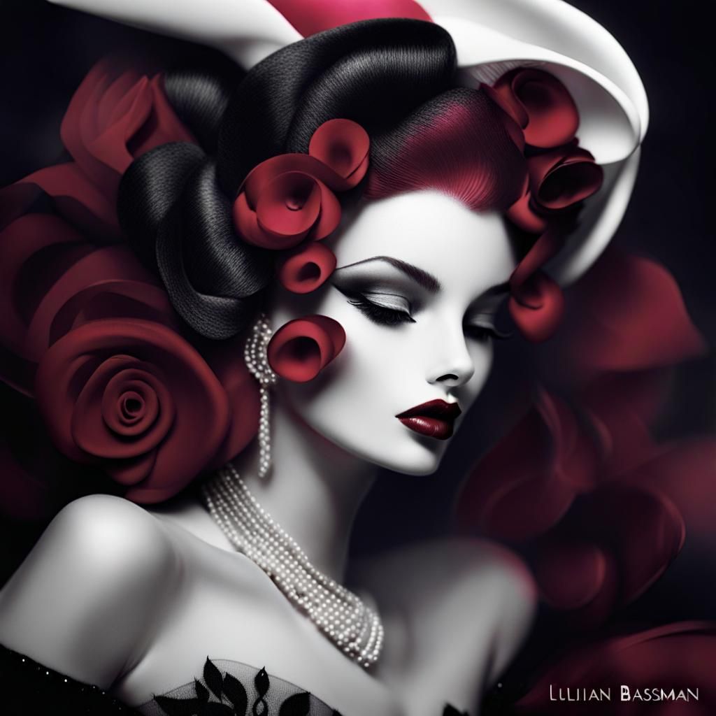 Mardi Gras Porcelain Statue Inspired by Ink Calligraphy