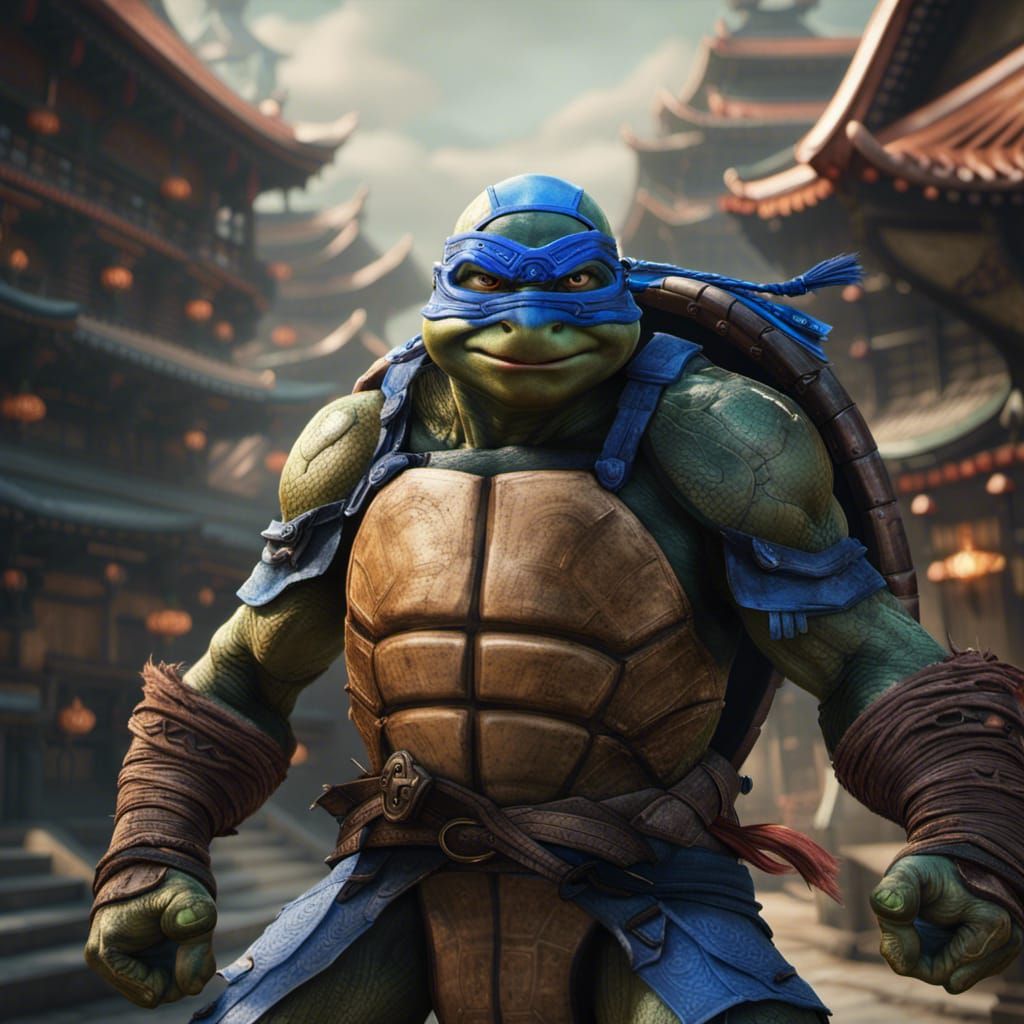 Ninja Turtle Samurai in Digital Matte Painting