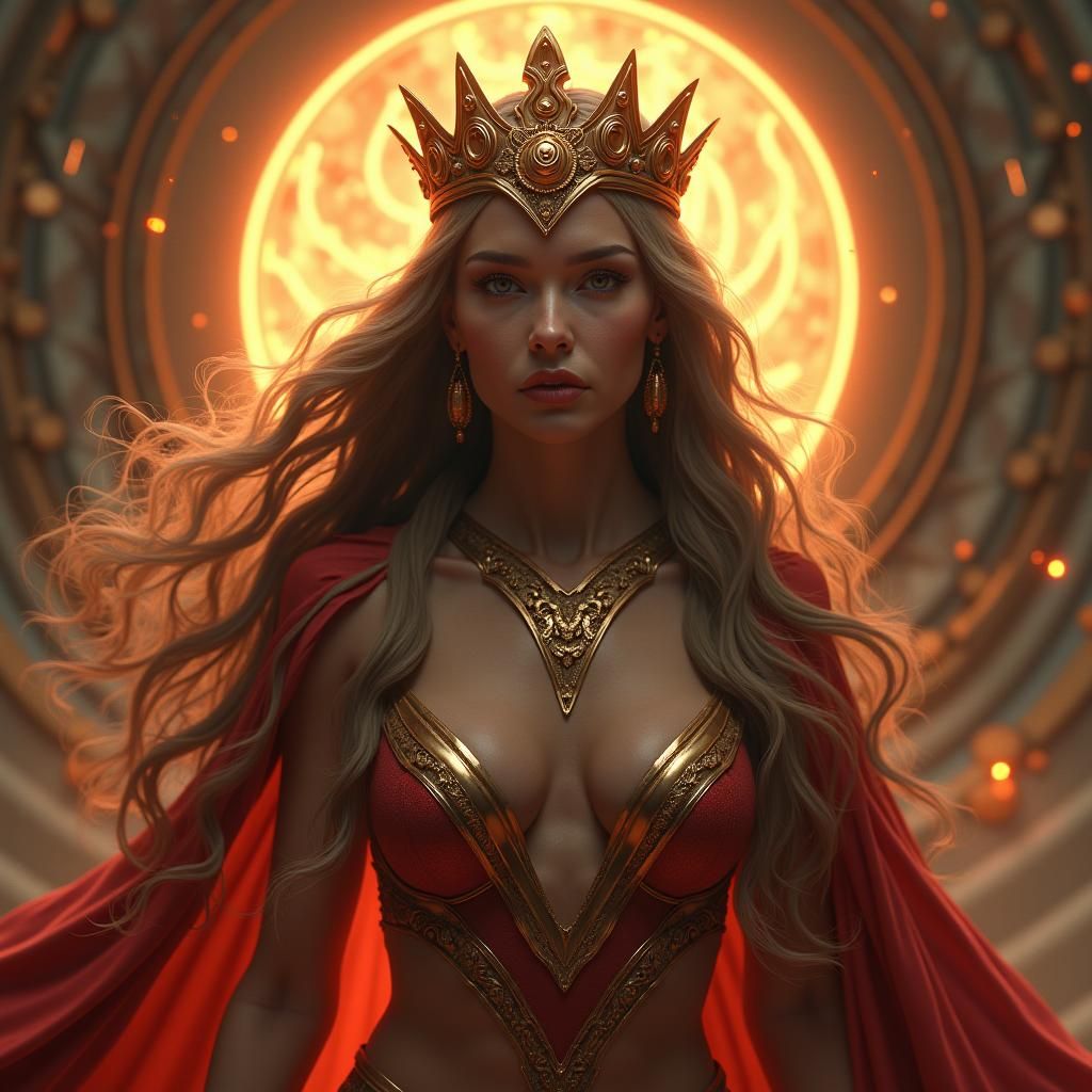 Heroic She-Ra with Golden Crown: Fantasy Concept Art
