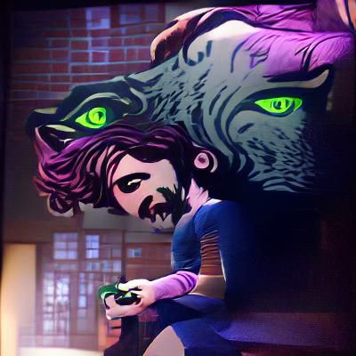 Hyperrealistic Wolf Stands Guard