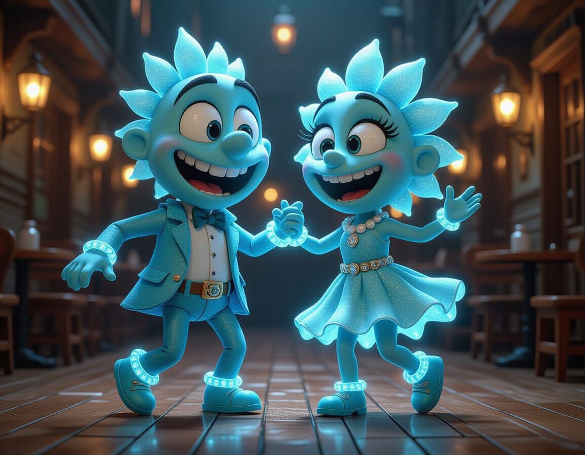 Bert is a Brom 3D Grooving on Down Dancewise With His Best G...