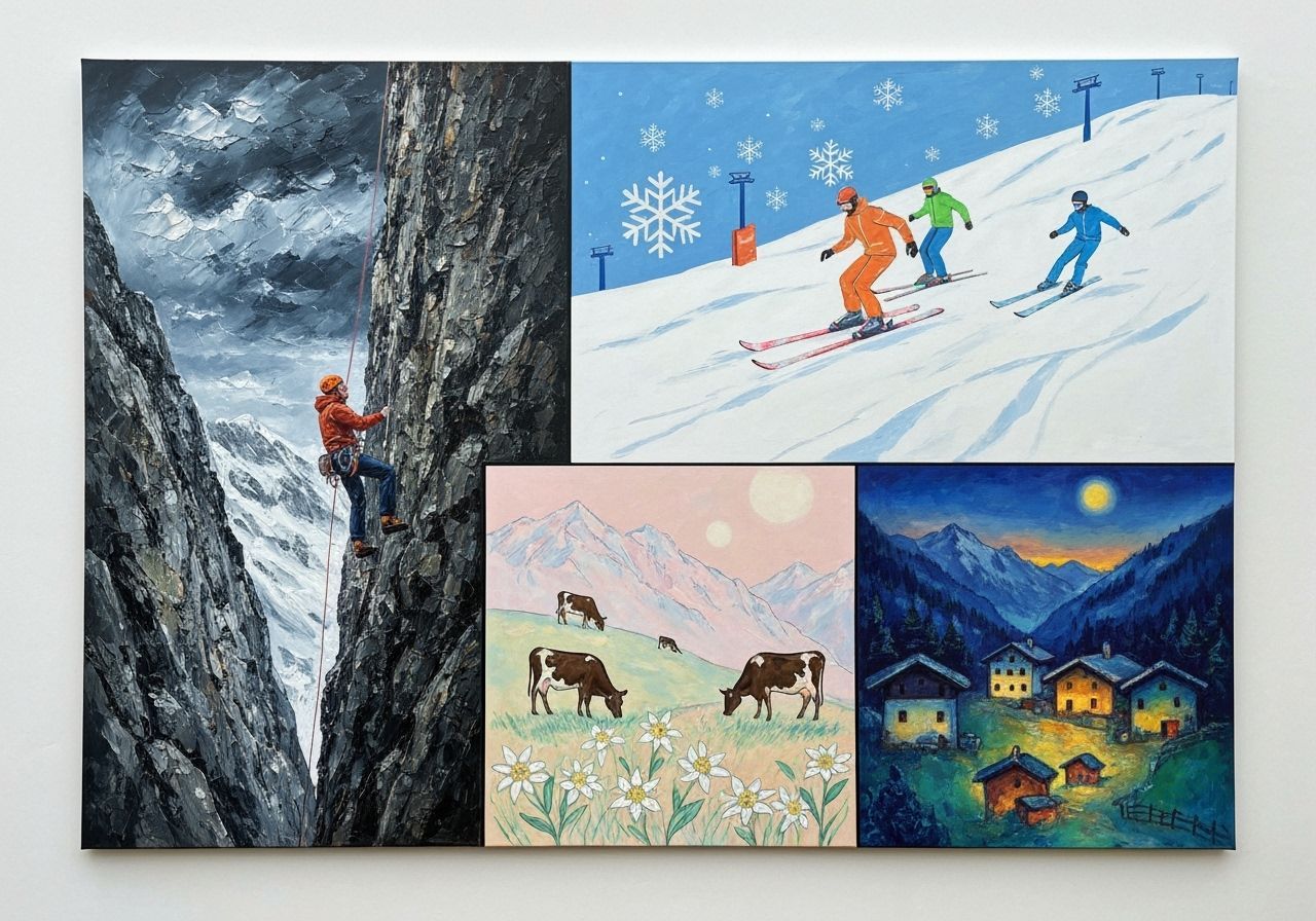 Four Seasons of the Alps: A Fragmented Portrait