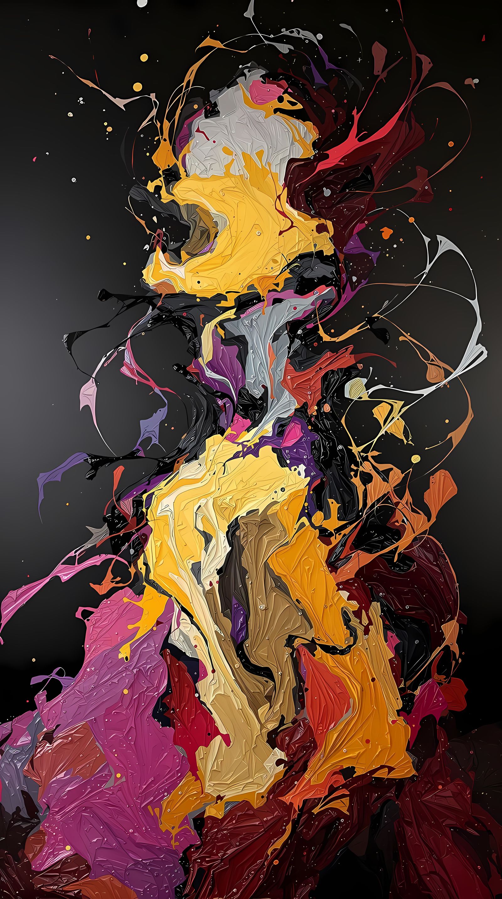 Bold Acrylic Painting of a Female Figure in Hyperrealistic A...