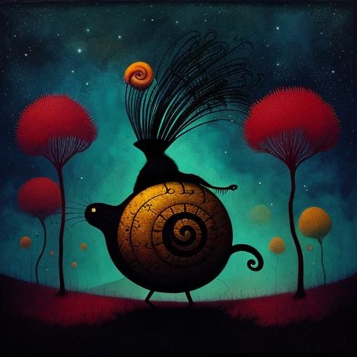 Surreal Snail Dreamscape: A Contemporary Fantasy