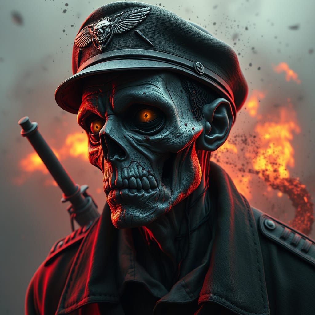 Epic Zombie Concept Art in Hyperdetailed Style