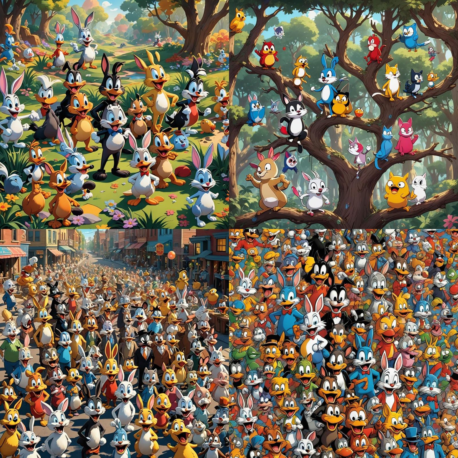 Cartoon Network and Looney Tunes Characters, Hyperrealistic ...