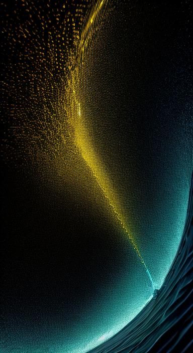 Surreal Mercury Pool Oscillation in Dreamlike Style