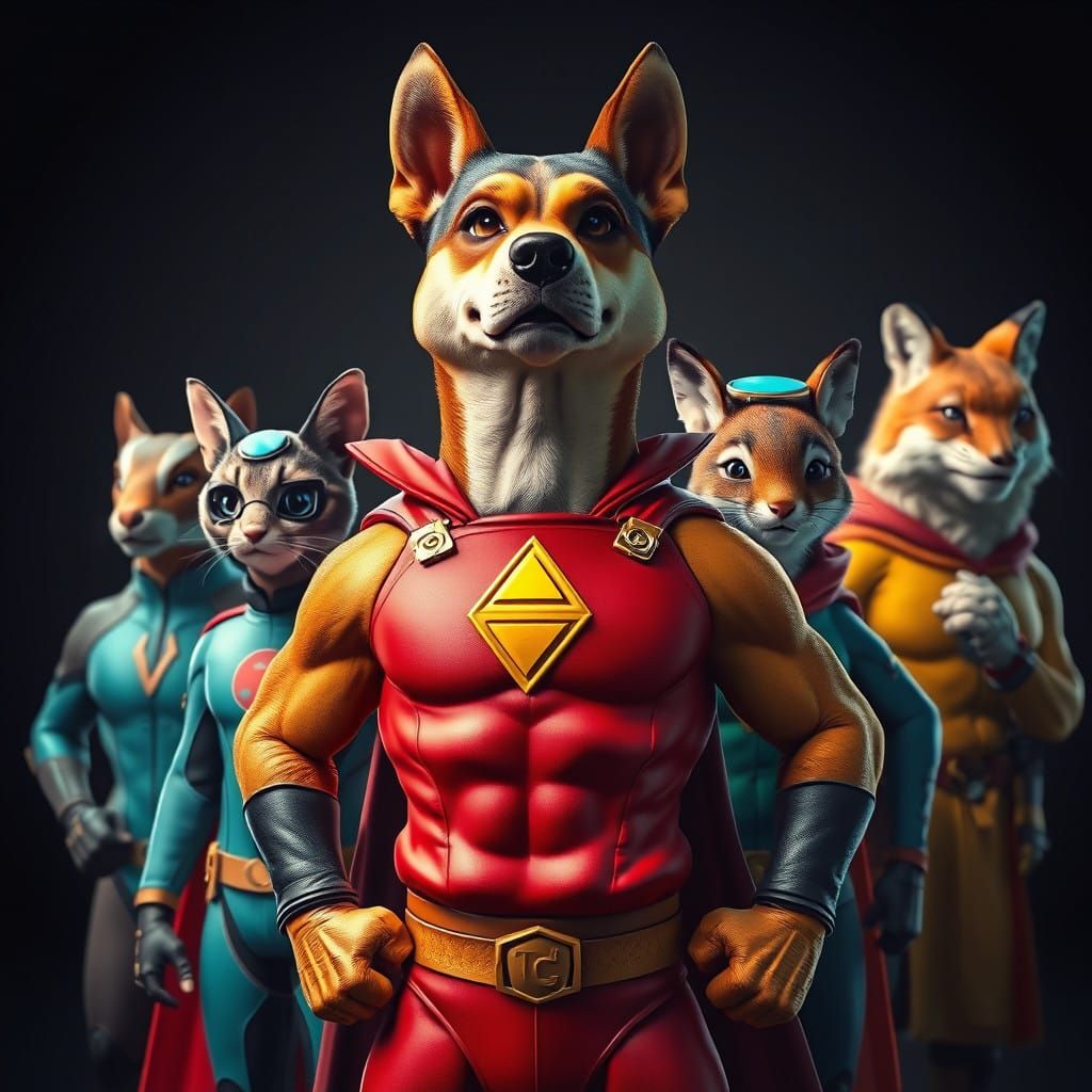 Majestic Animal Heroes Unite in Vibrant, Cinematic Style
