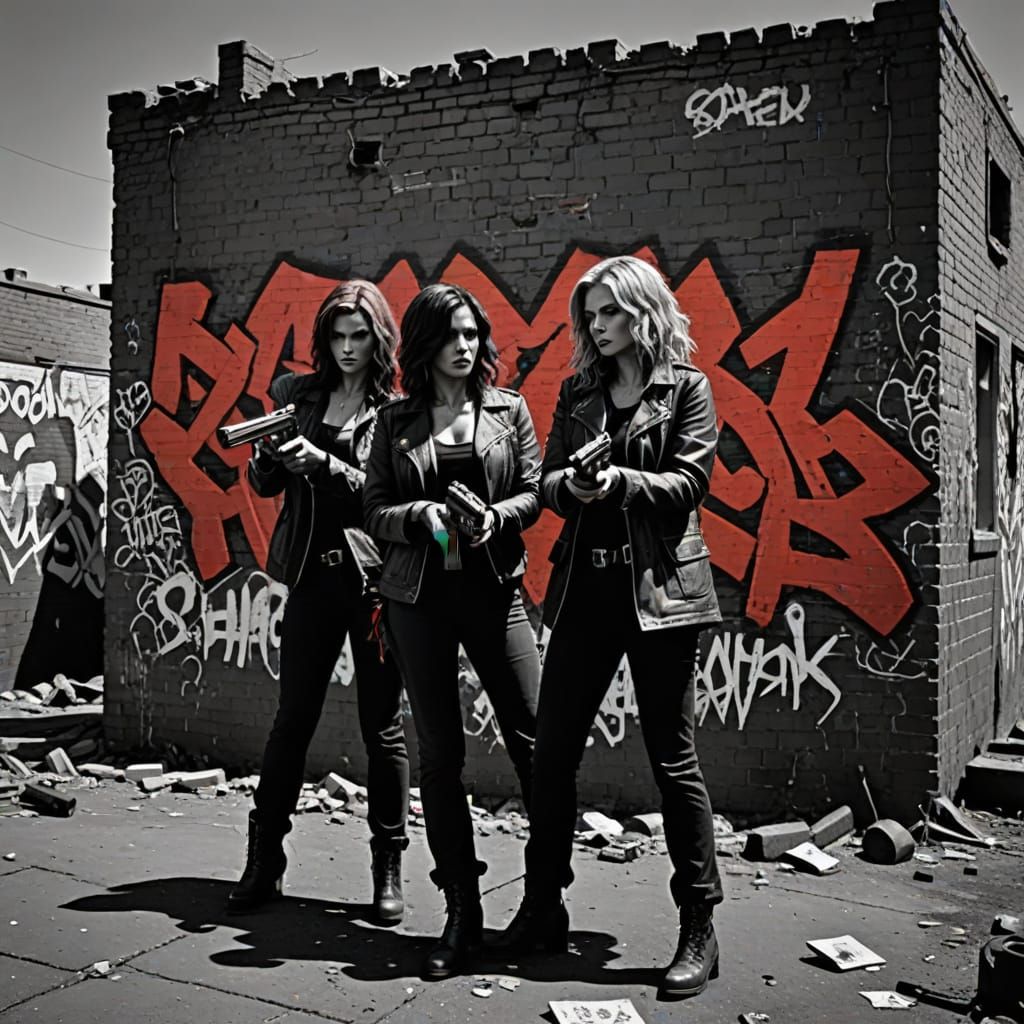 Urban Decay Meets Retro Noir in Vibrant Graffiti