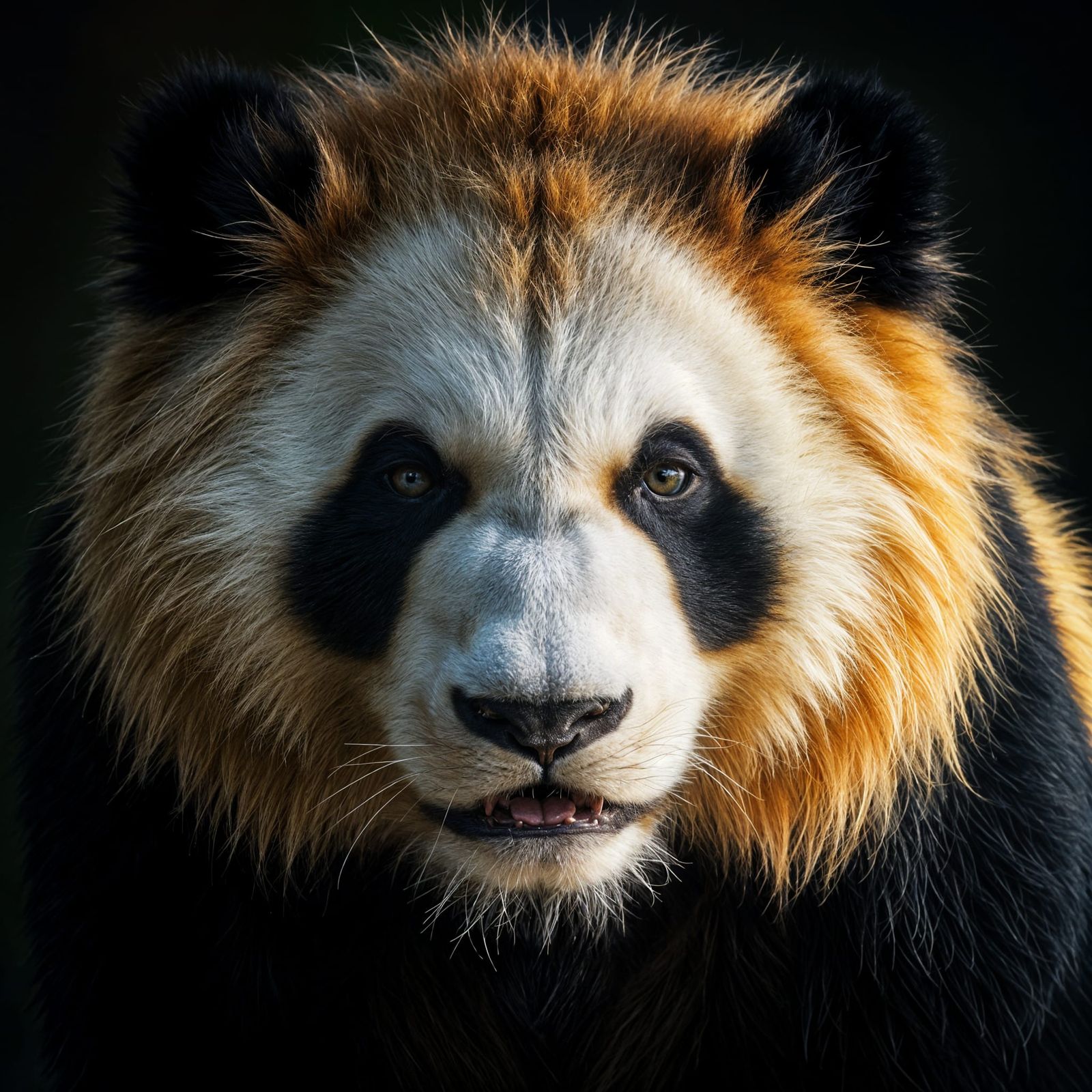 Lion-Clad Panda Winks in Cinematic Glory