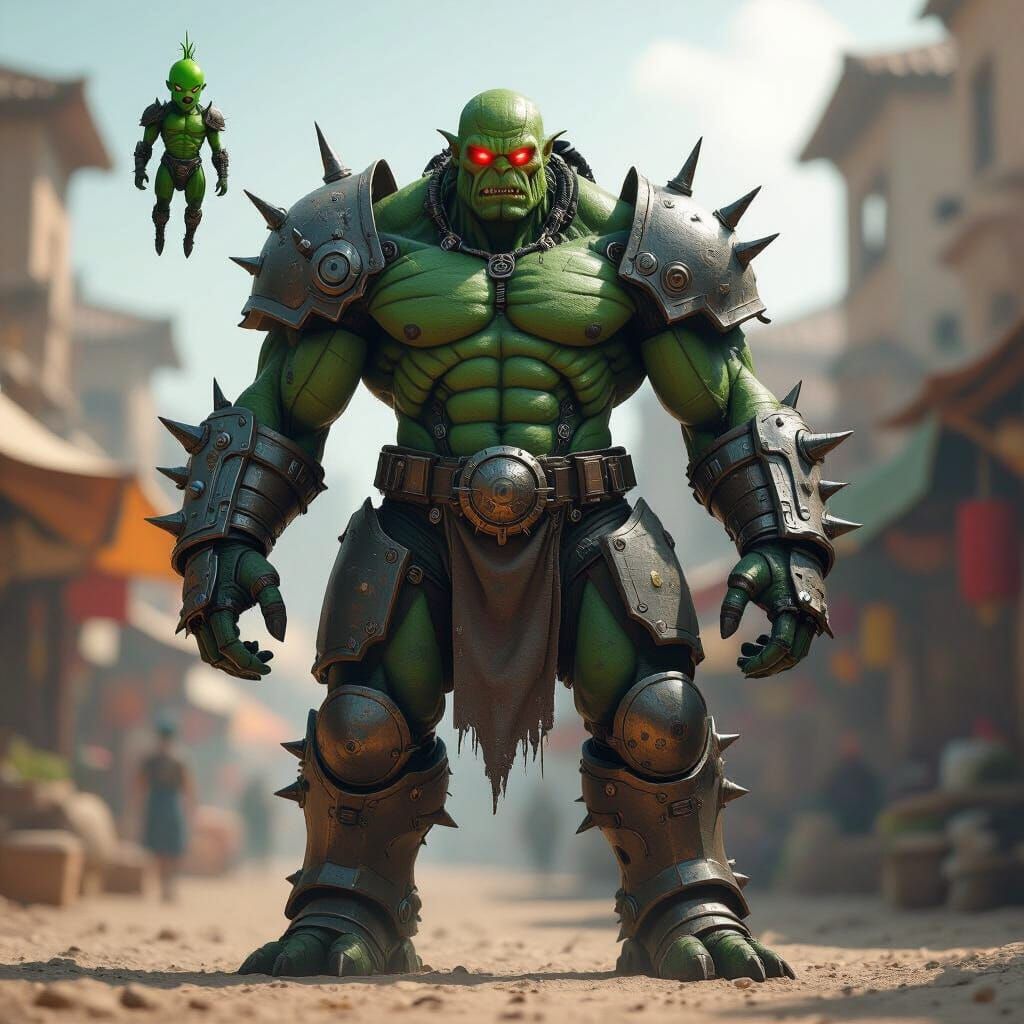 Epic Fantasy Character Art with Mech Elements