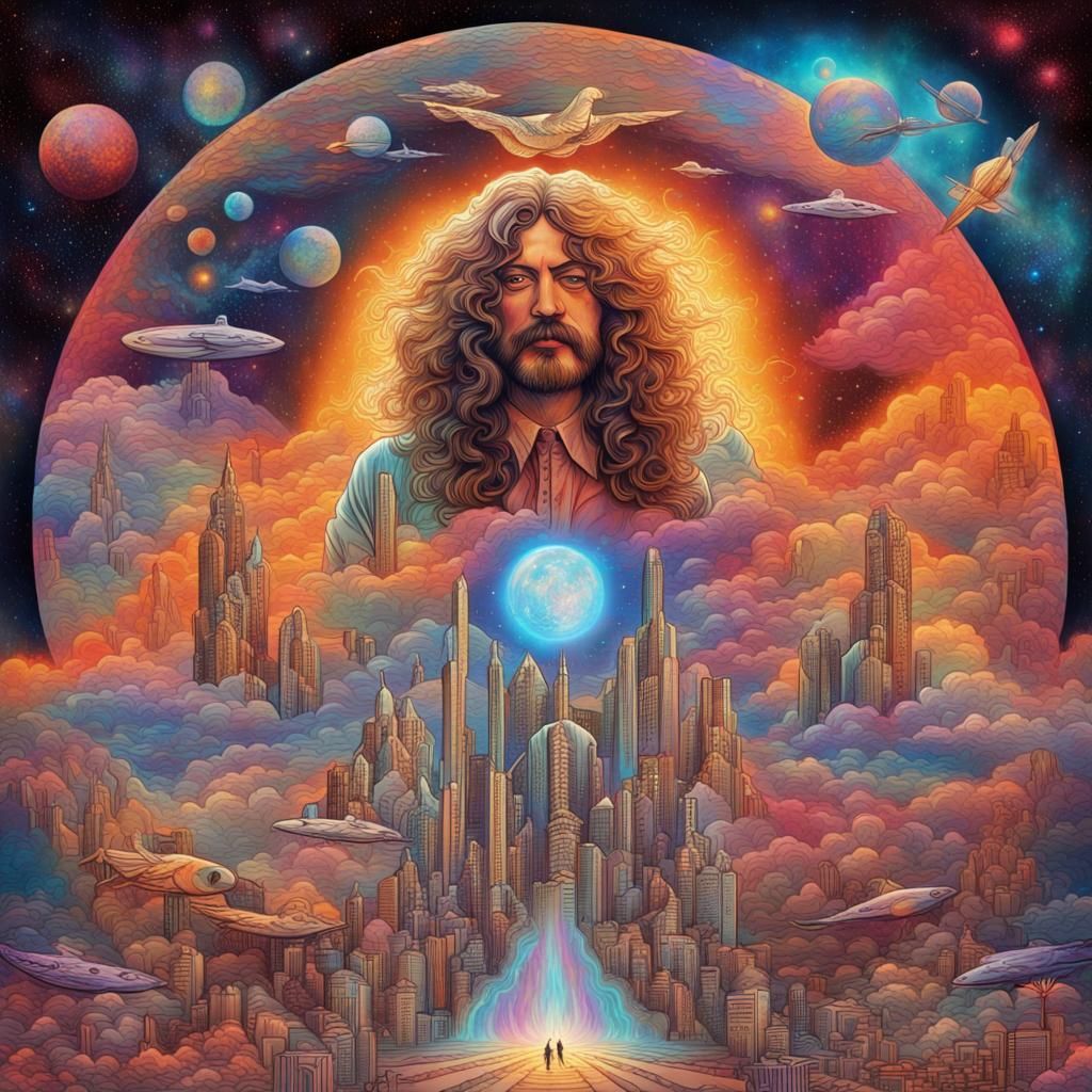 Led Zeppelin: Holographic Cosmic Illustration