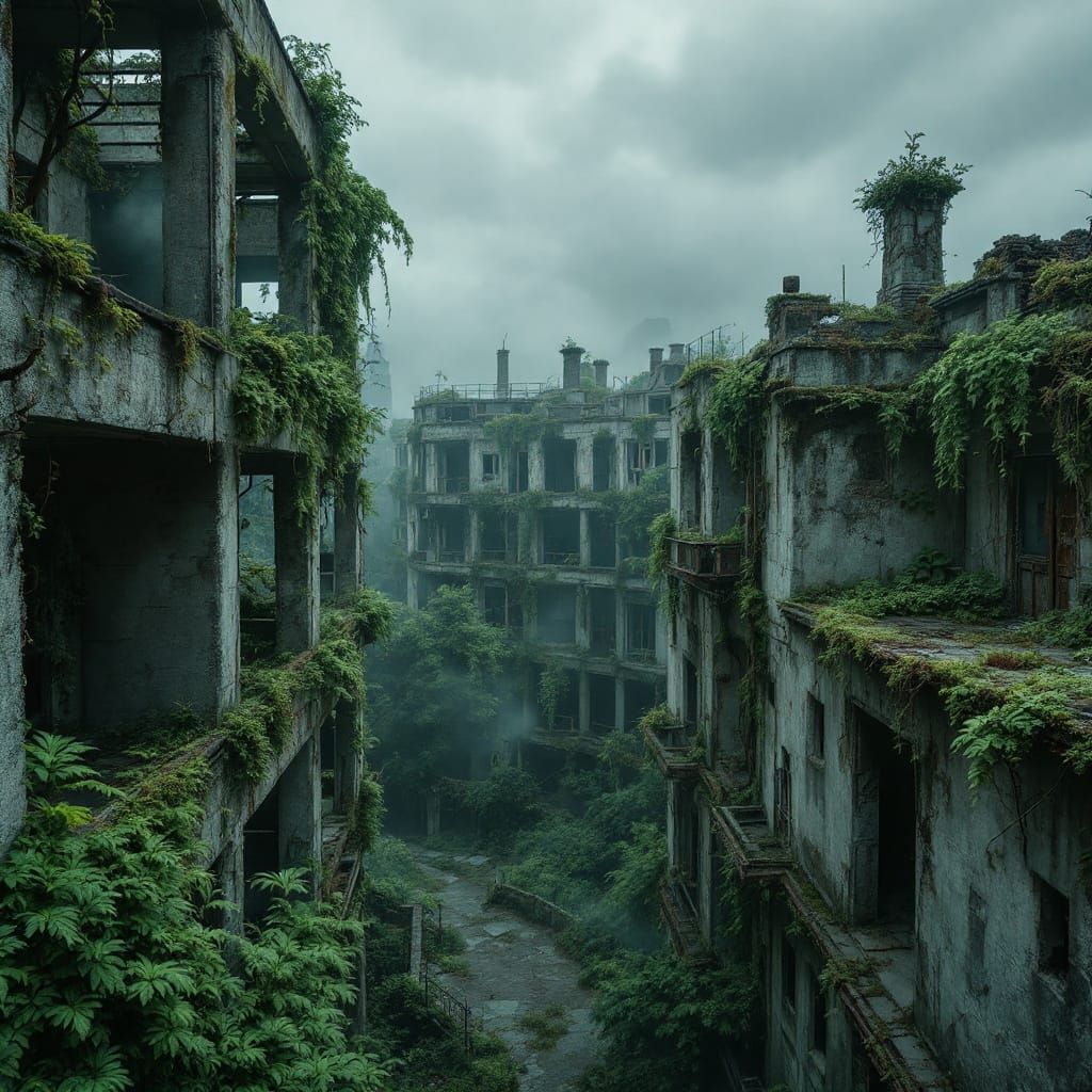 Abandoned City Reclaimed By Nature