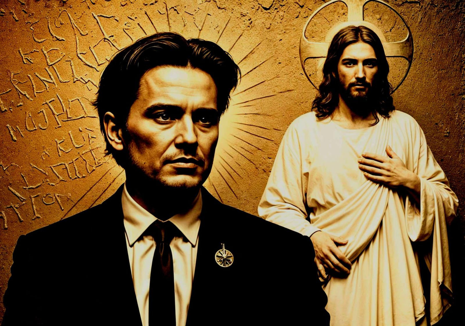 Jesus and Charlie Kirk in Heaven