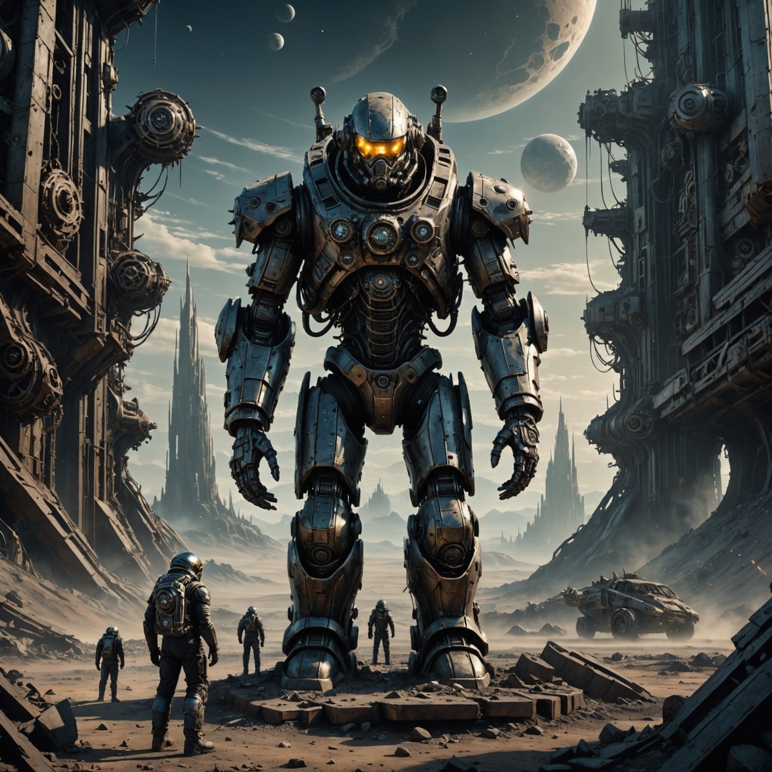 Clockwork Monolith on Alien Planet