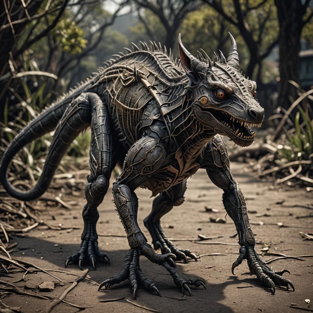 Hyperrealistic Chupacabra in Cinematic Lighting