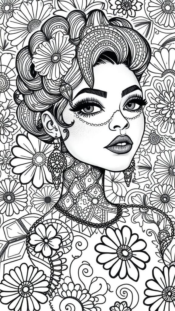 Zendaya's Enchanting Zentangle Portrait