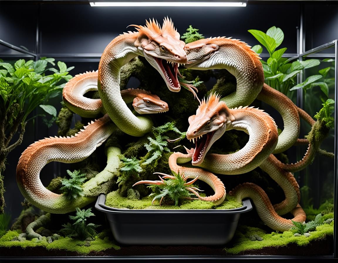 Hydra in Vivarium Being Fed