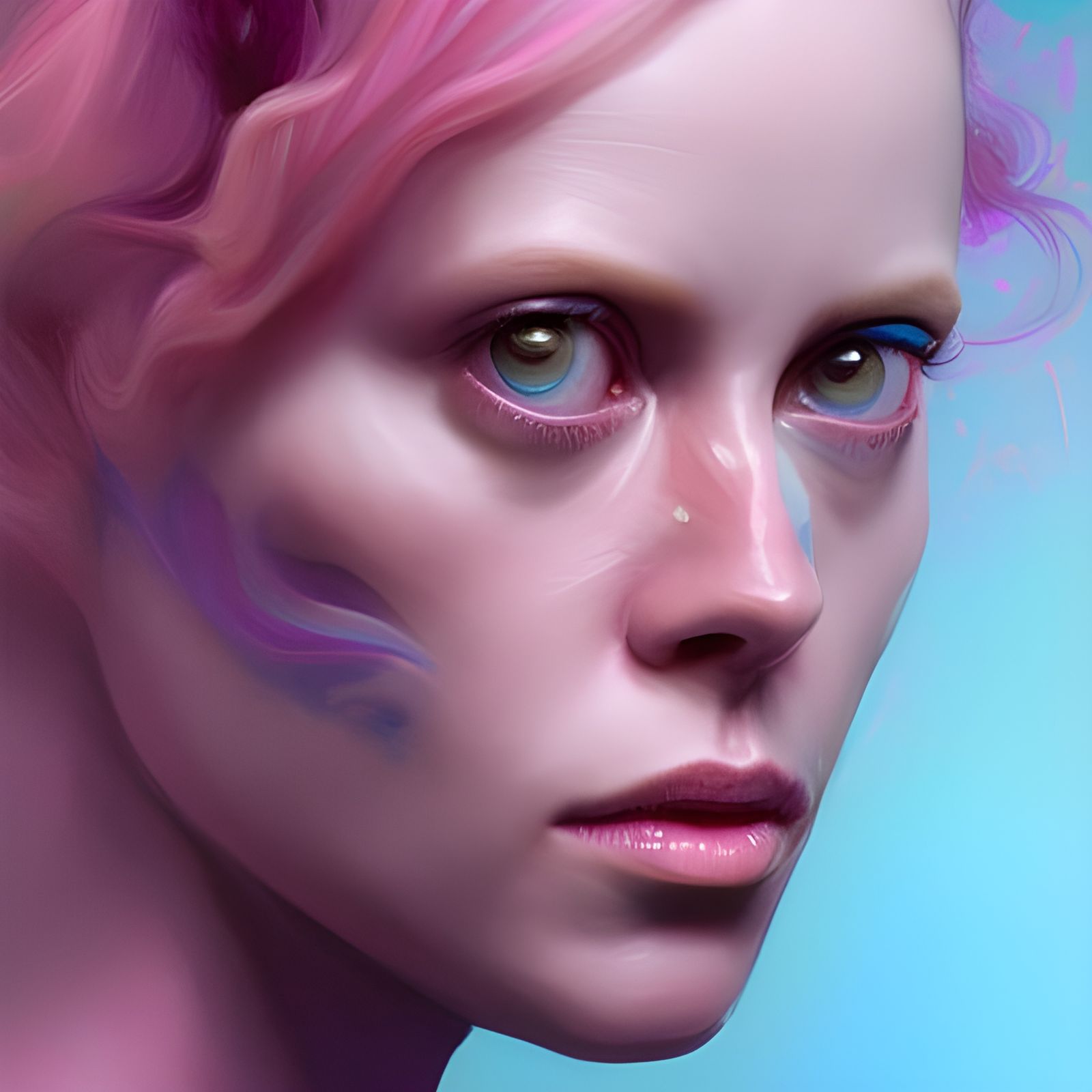 Sigourney Weaver Portrait in Dynamic Lighting Style