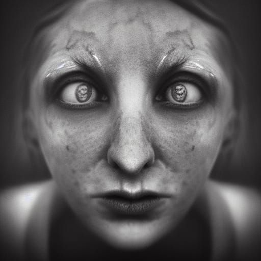 Angelic Demon Portrait in Haunting Style