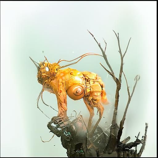 Lovecraftian Beast of Predation in Solar-Punk Style