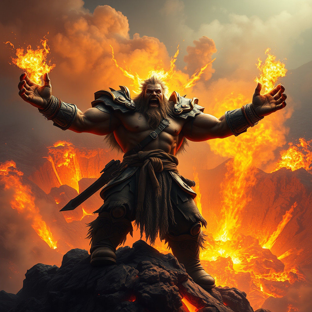 Vulkano Warrior Unleashes Fury at Caldera