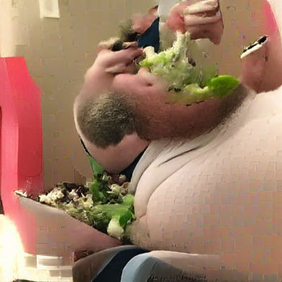 Person Eating Healthy Salad