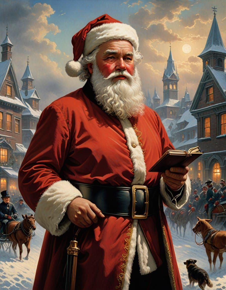 Elegant Victorian Santa Claus Portrait