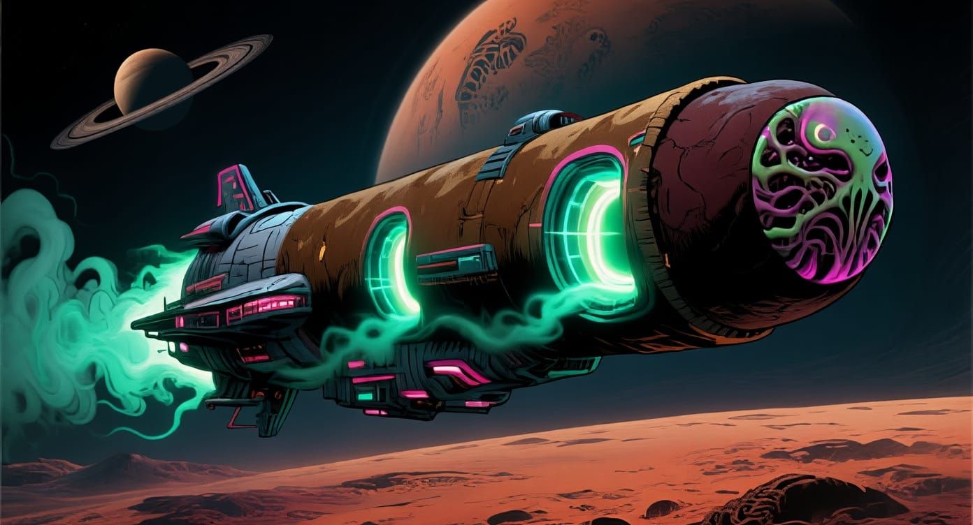 Gigantic Alien Spaceship Traversing Solar System