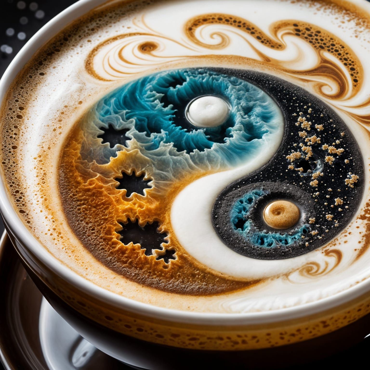sugar and spice  yin yang latte