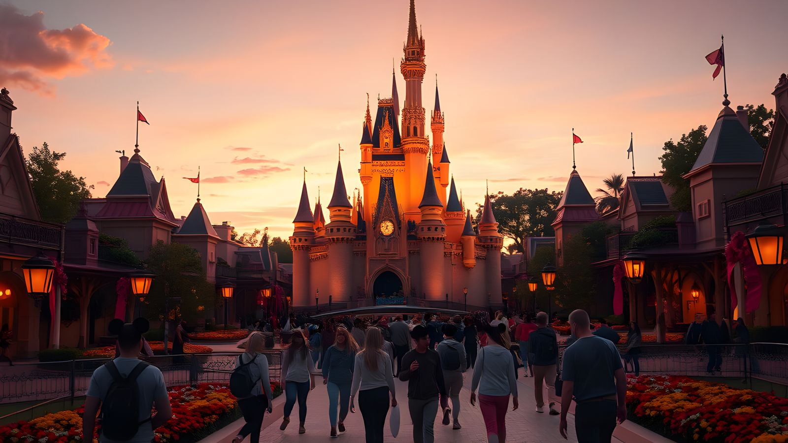 Disneyland at Dusk: Sleeping Beauty Castle in 16K
