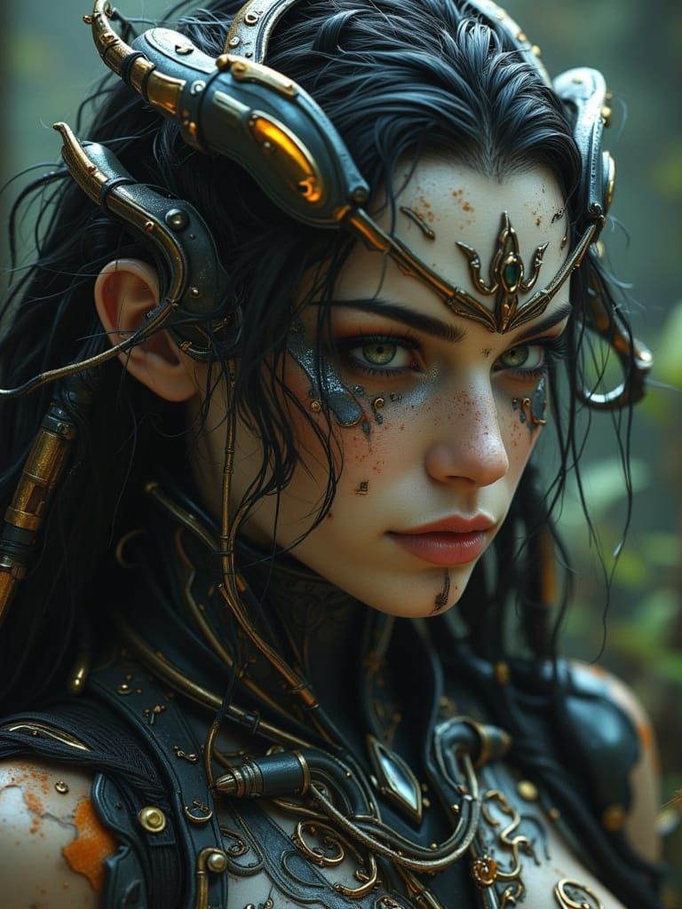 Biopunk Pinup Fusion of Lady Death and Cry For Dawn