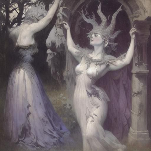 Dark Fairy Tale in 1920s Horror Style