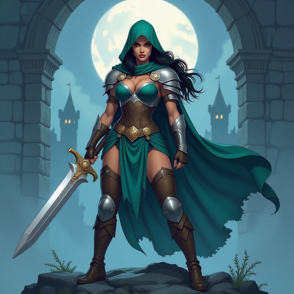 Heroic Sorceress of Greyskull in Fantasy Style