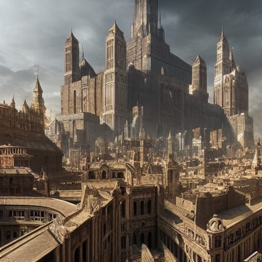 Epic City Surrounded by Giant Walls