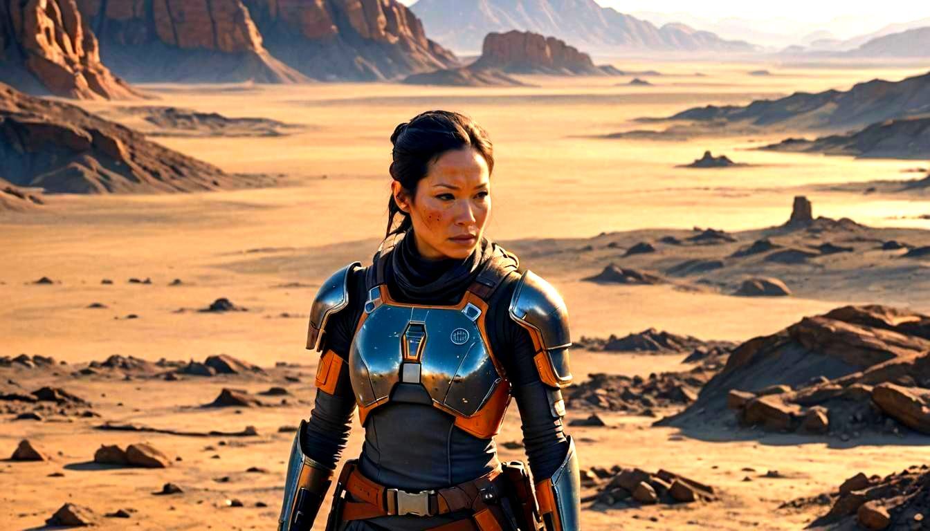 Lucy Liu as Sabine Wren in Wasteland Film Still