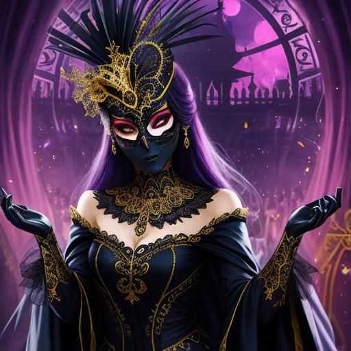 Enigmatic Masquerade Ball with Circus Flair