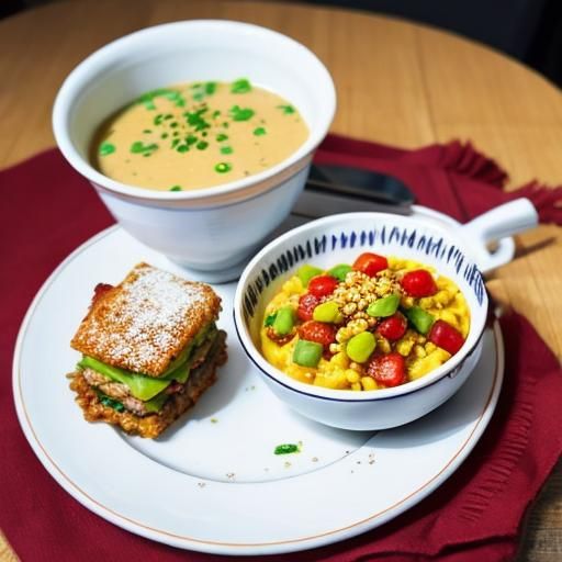 Delicious Food Still Life Generated by AI