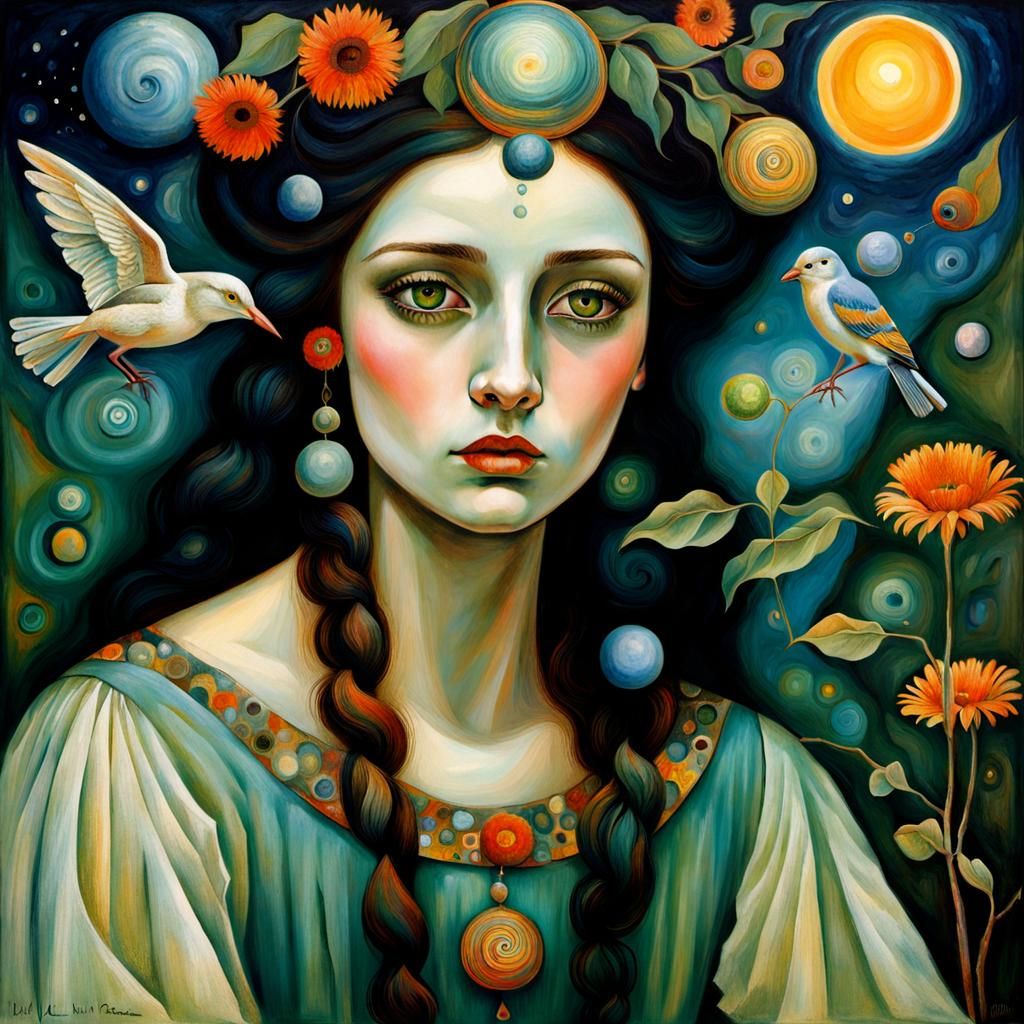 Mystical Seer in Surrealist Style