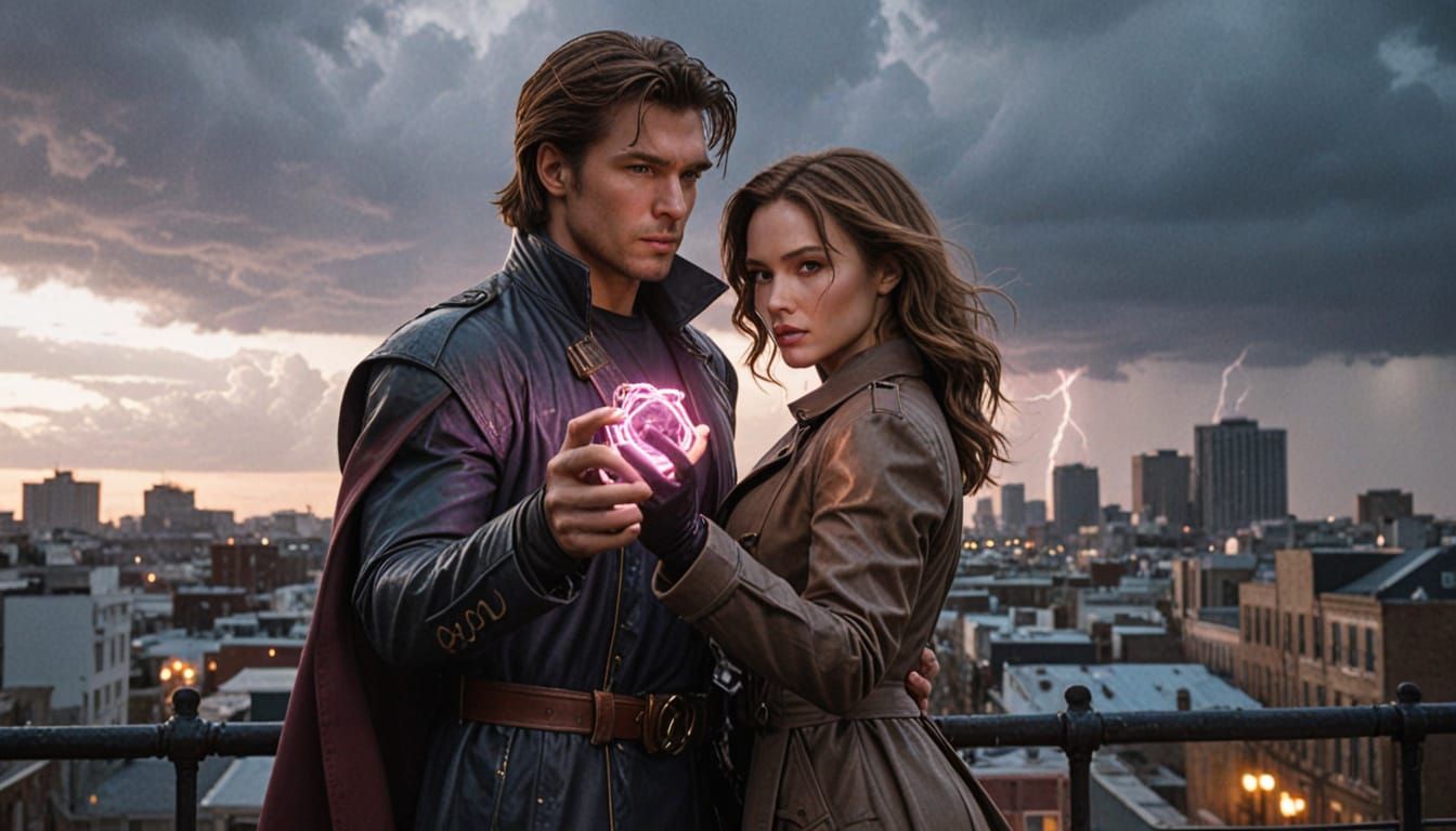 Gambit and Rogue: Comic Book Realism Fusion