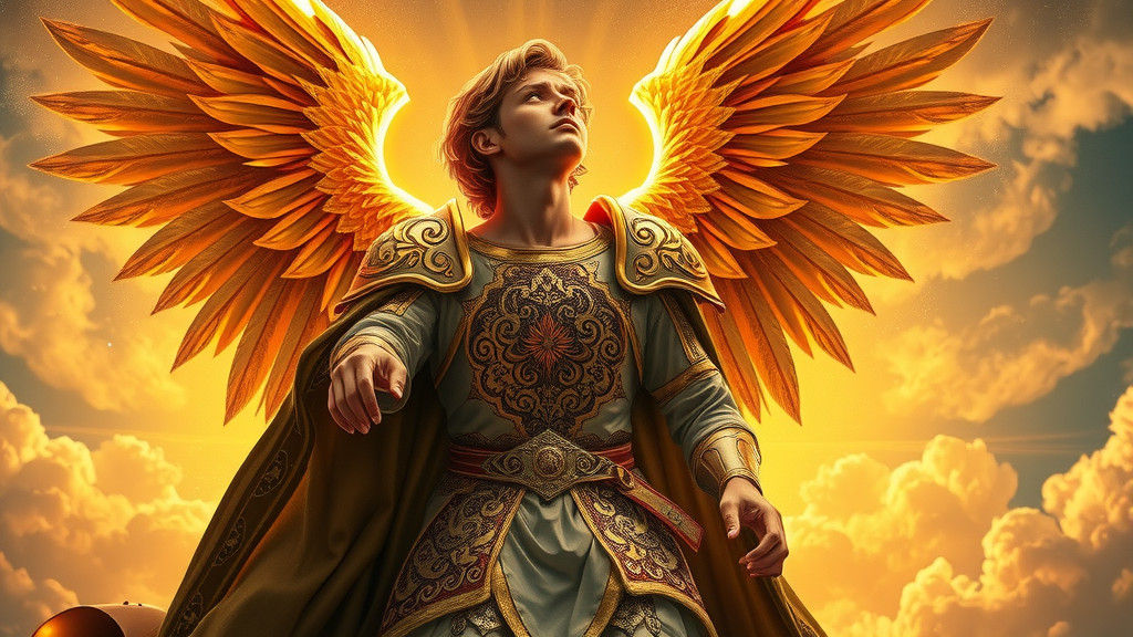 Archangel Michael in Illuminated Armor