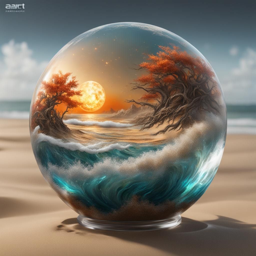 Resin Sphere Containing the Four Elements