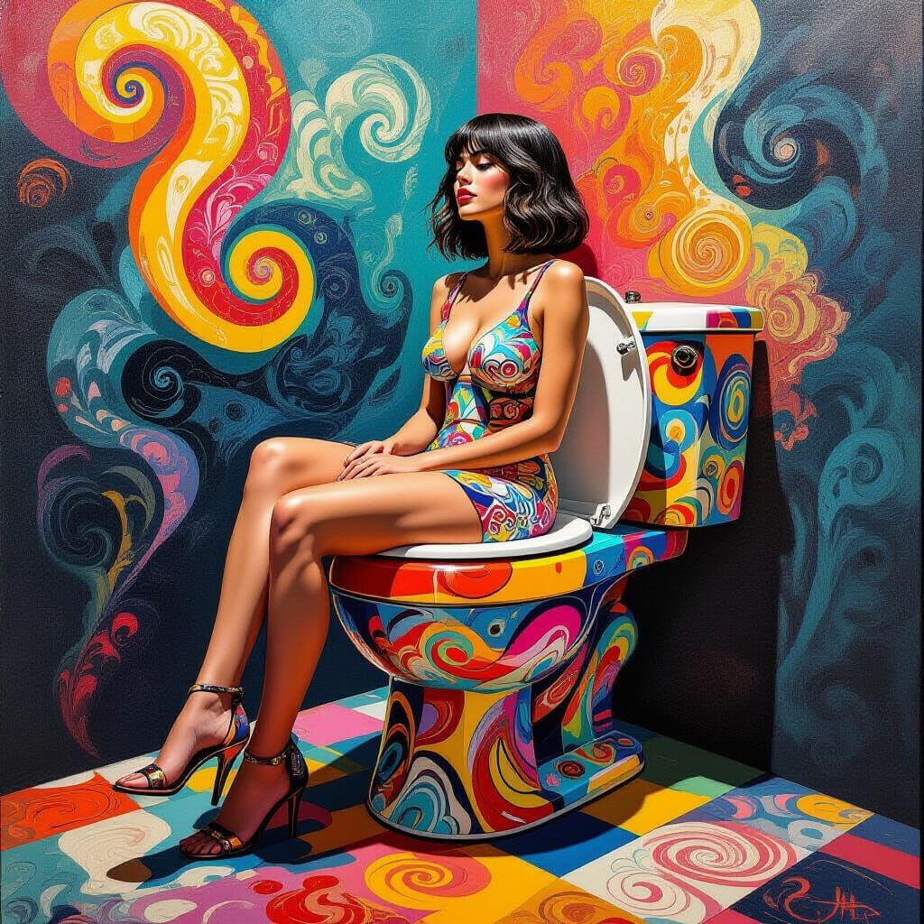 Skididi Toilet Art in a Digital Style