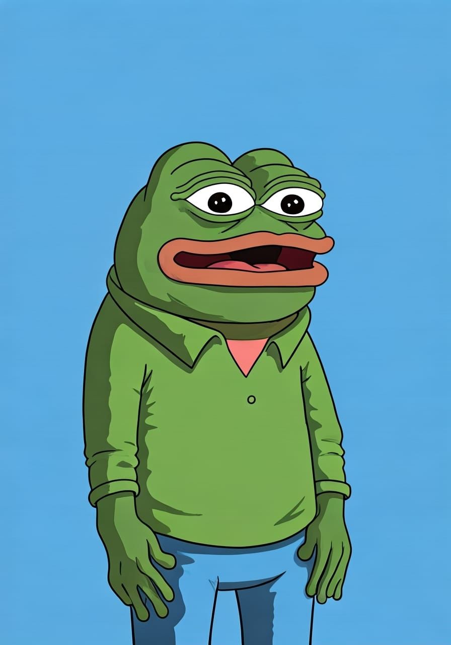 Pepe the Frog with Surprise Face