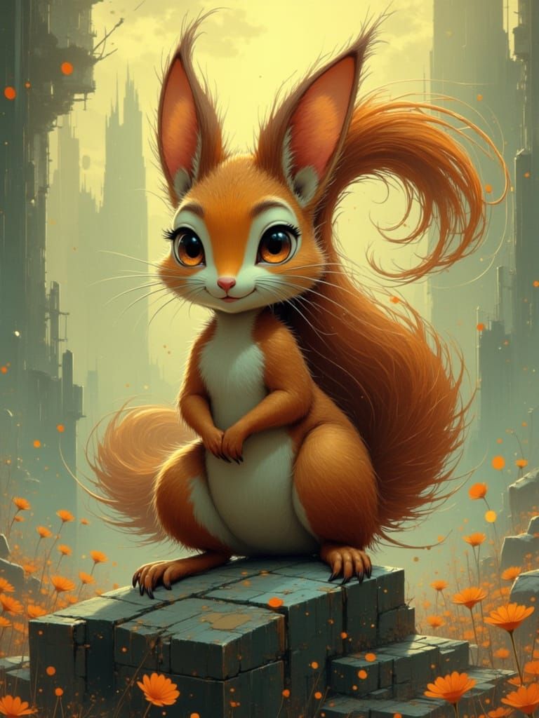Image of a Mischievous Squirrel